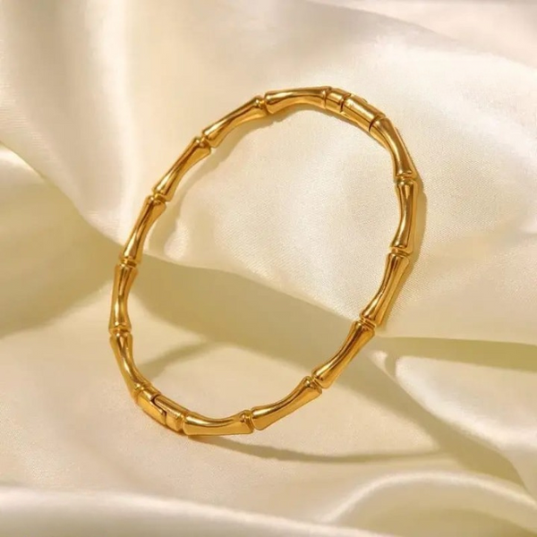 Bamboo Korean Bangle for Women – Trendy Stylish Bracelet, Fashion Jewelry Wrist Accessory for Daily Wear