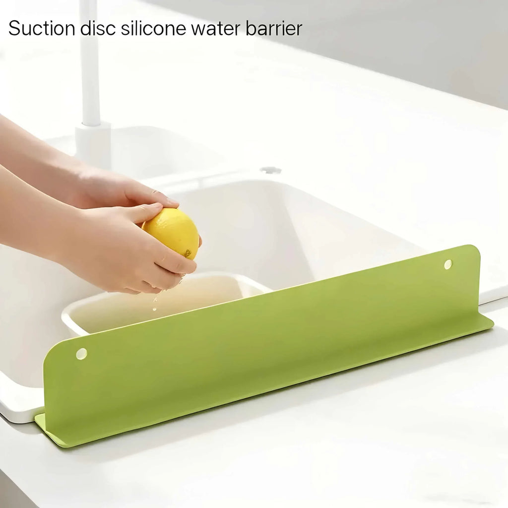 Kitchen Sink Water Splash Guard | Self-Adhesive Splash Blocking Plate for Washing Area & Countertop Protection