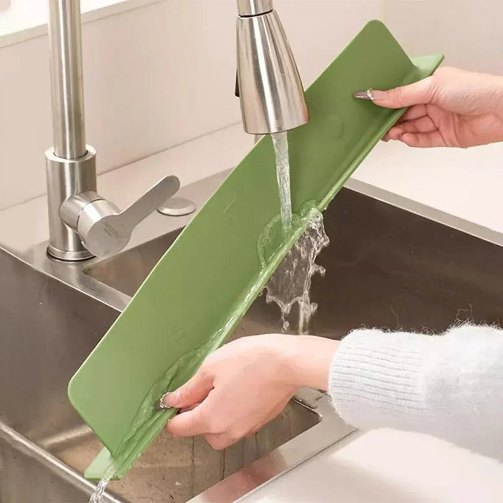 Kitchen Sink Water Splash Guard | Self-Adhesive Splash Blocking Plate for Washing Area & Countertop Protection