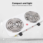 Double Electric Stove Dual Hot Plate Cooker | Twin Coil Electric Cooking Stove for Home & Kitchen