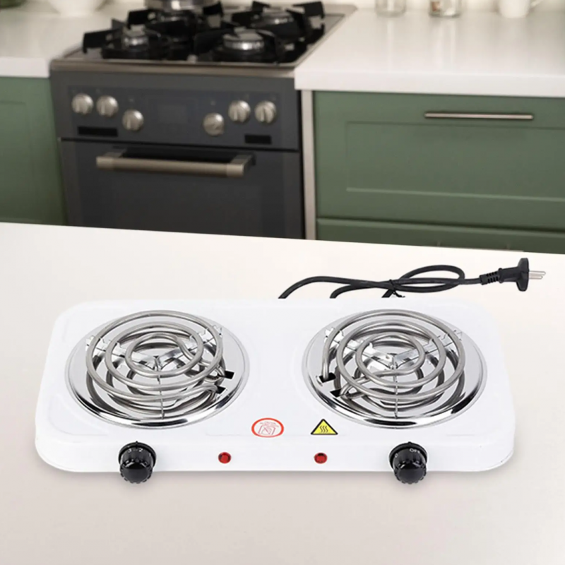 Double Electric Stove Dual Hot Plate Cooker | Twin Coil Electric Cooking Stove for Home & Kitchen