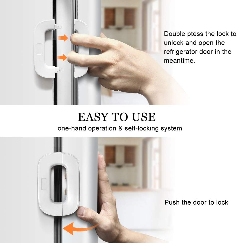 Child Safety Refrigerator Lock | Baby Proof Fridge Door Safety Lock for Home & Kitchen