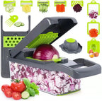 16-in-1 Multi-Functional Vegetable Chopper, Cutter, Dicer & Slicer with Storage Container