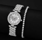Women Butterfly Quartz Watch & Bracelet Set Golden | Elegant Ladies Wrist Watch Jewellery Gift Set