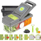 16-in-1 Multi-Functional Vegetable Chopper, Cutter, Dicer & Slicer with Storage Container