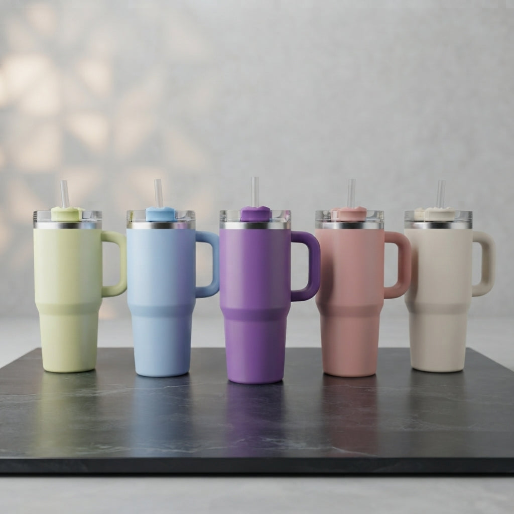 Mini Tumbler Stainless Steel 20oz Double Wall Insulated Travel Mug for Hot & Cold Drinks – Portable Random Colour