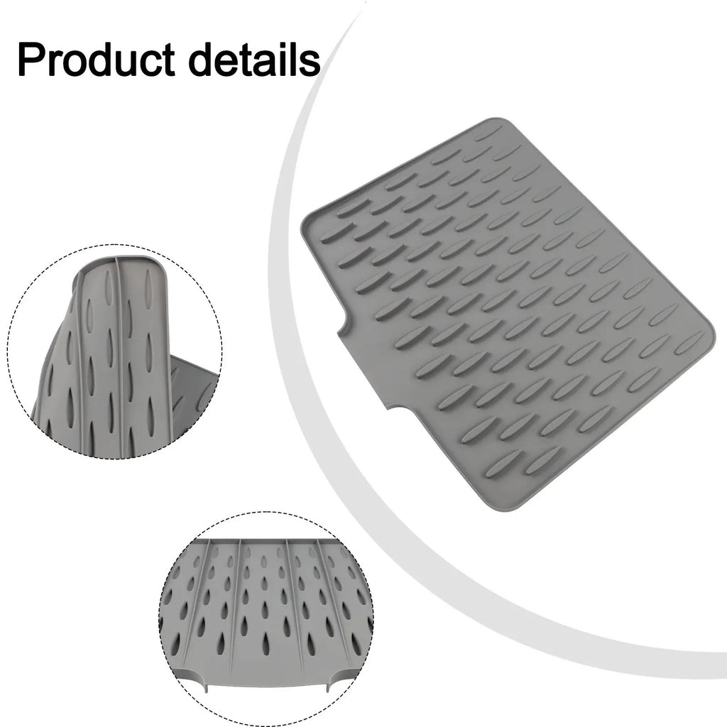 Kitchen Sink Mat 26x32cm Black | Non-Slip Protective Sink Pad Prevents Scratches & Keeps Sink Clean
