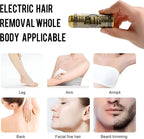 Professional 3-in-1 Men’s Grooming Kit – Premium Gold Metal Body Trimmer for Hair, Beard & Nose Grooming