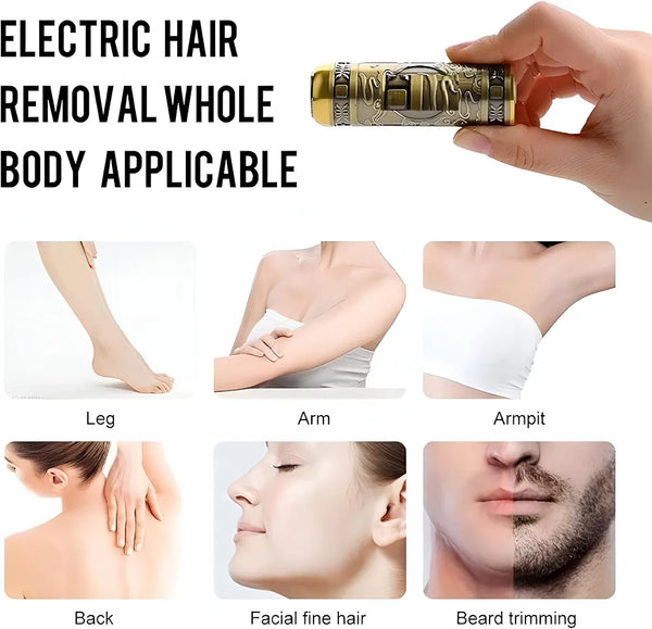 Professional 3-in-1 Men’s Grooming Kit – Premium Gold Metal Body Trimmer for Hair, Beard & Nose Grooming