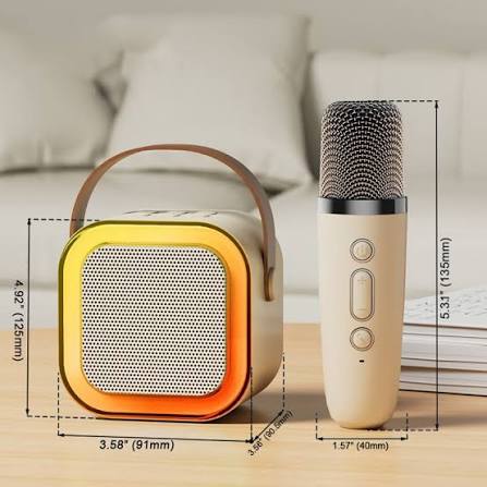 K12 Portable Wireless Bluetooth Speaker with Single Microphone – Karaoke Speaker for Music, Singing & Parties