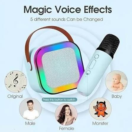 K12 Portable Wireless Bluetooth Speaker with Single Microphone – Karaoke Speaker for Music, Singing & Parties