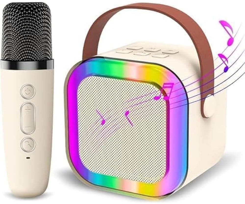 K12 Portable Wireless Bluetooth Speaker with Single Microphone – Karaoke Speaker for Music, Singing & Parties