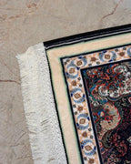 Golden Sunburst Persian Mandala Velvet Prayer Mat Janamaz – Premium Soft Islamic Namaz Rug 70x115 cm