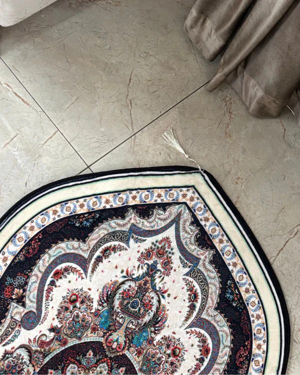 Golden Sunburst Persian Mandala Velvet Prayer Mat Janamaz – Premium Soft Islamic Namaz Rug 70x115 cm