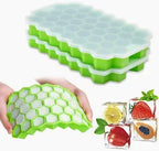 Silicone Honeycomb Ice Cube Tray with Lid | Reusable Ice Maker Mold