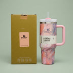 Stanley Quencher H2.0 FlowState Tumbler 1200ml Black Marble | Travel Water Cup