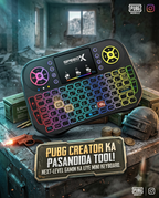 Mini Wireless PUBG Gaming Keyboard with Bluetooth Touchpad | 7-Color Backlit Rechargeable Keyboard