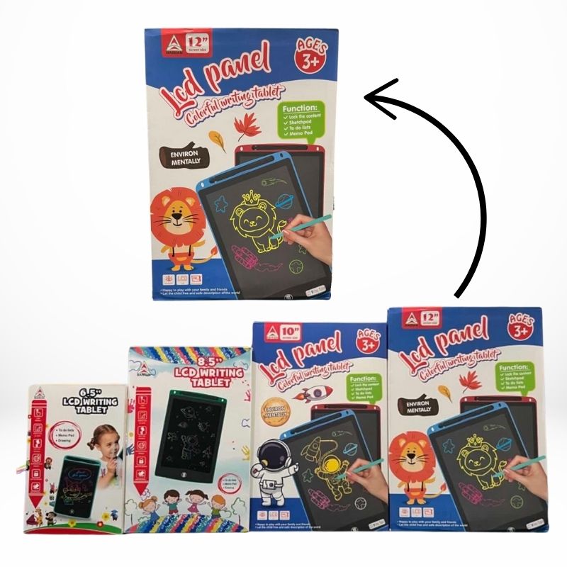12-Inch LCD Writing Tablet for Kids | Reusable Drawing & Note-Taking Board