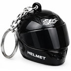 Mini Motorcycle Helmet Keychain with LED | Full Face Helmet Pendant with Movable Visor | Bike, Car & Backpack Key Ring | Random Color